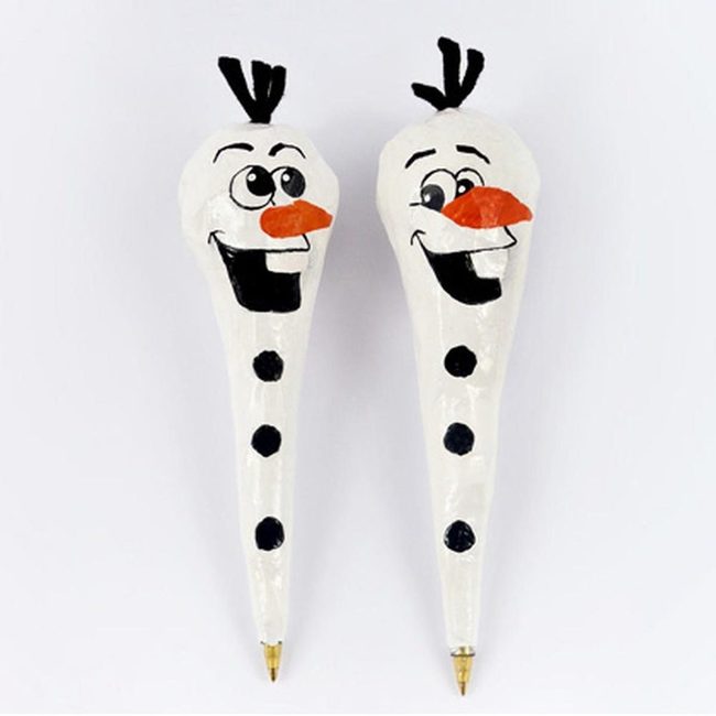 Snowmen Pens Orange Nose