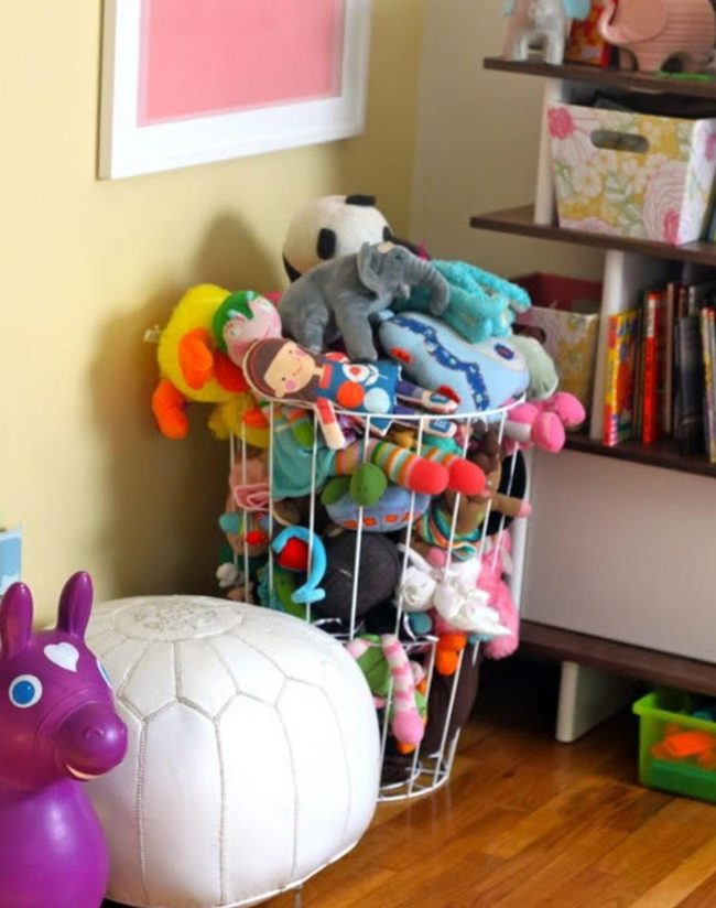 Wire Basket Stuffed Animal Storage