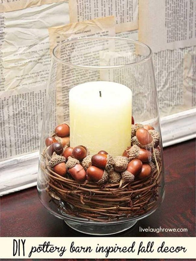Acorn Lantern With Grapevine