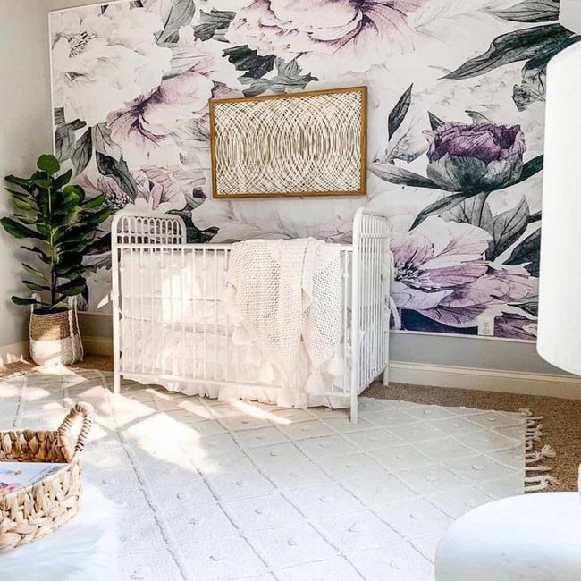 Blooming Nursery with Layered Textures