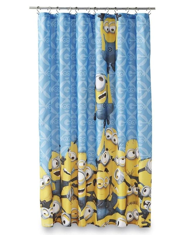 Giant Yellow Minions Shower Curtain