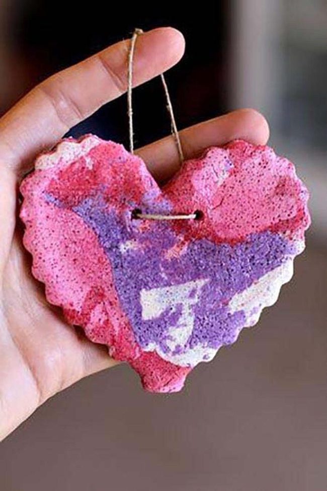 Marbled Red Salt Dough Ornaments