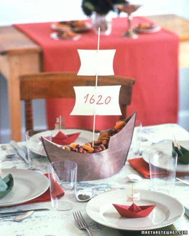Red Sail Boat Centerpieces