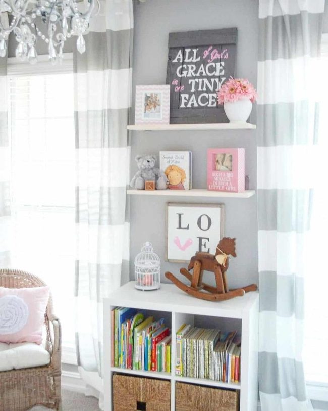 Striped Sheer Curtains Kids Room