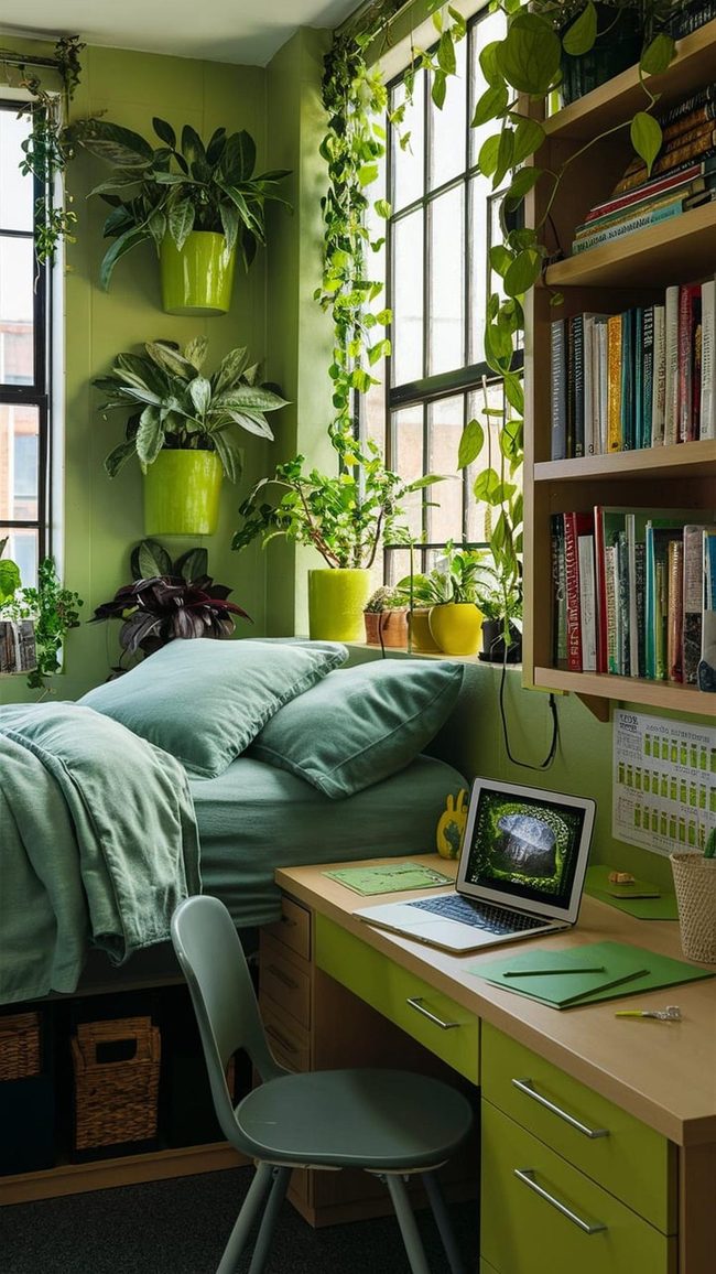 Green Metal Task Light