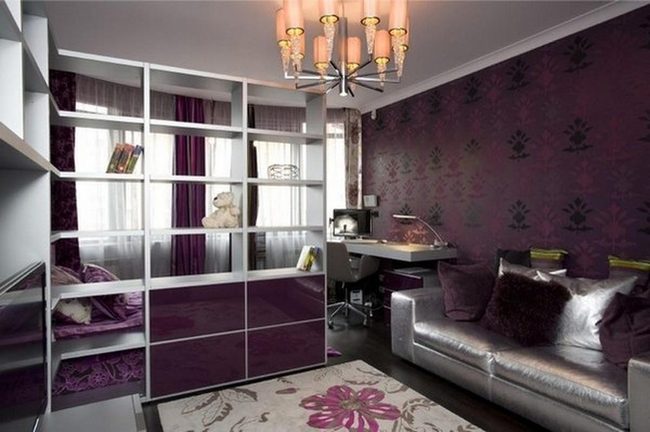 Purple Florals And Silver Elegance