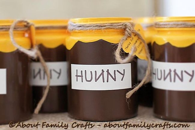 Golden Lids, Brown Glass Honey