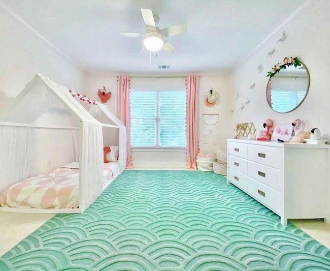 Blue Wave Nursery Rug