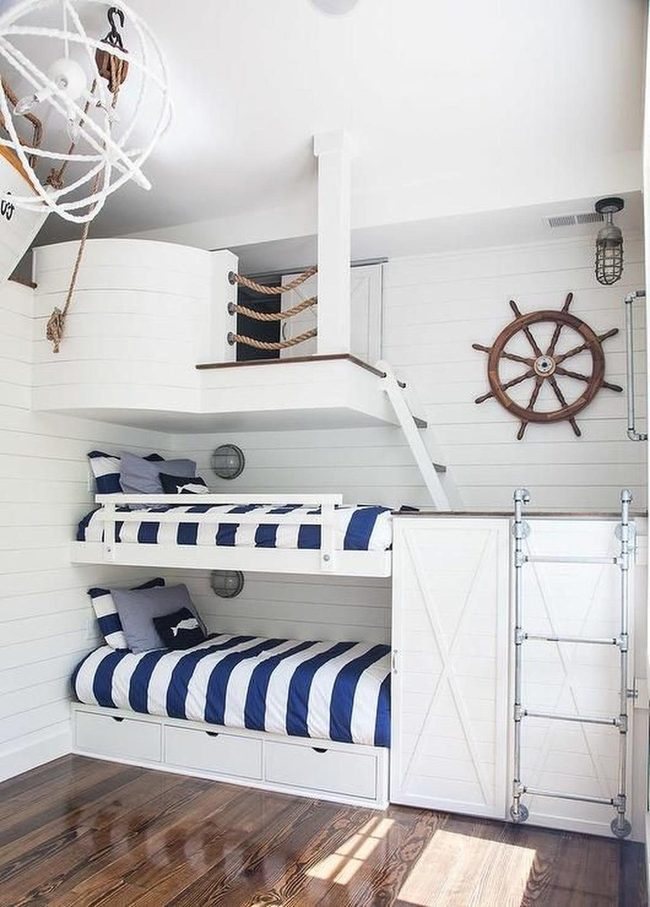 Blue Striped Nautical Bunks