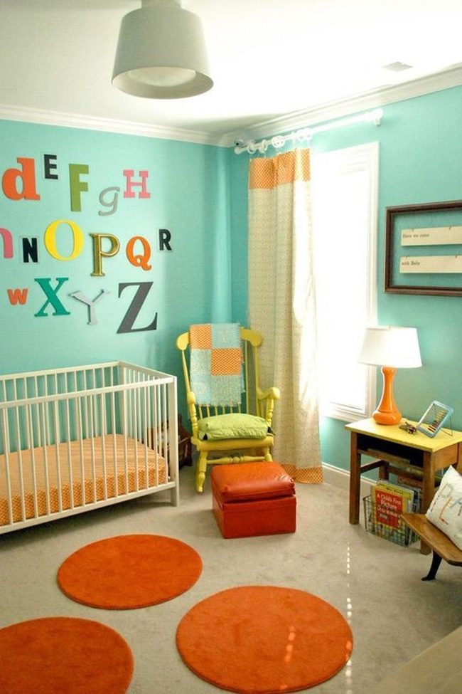 Alphabet Walls Bright Orange