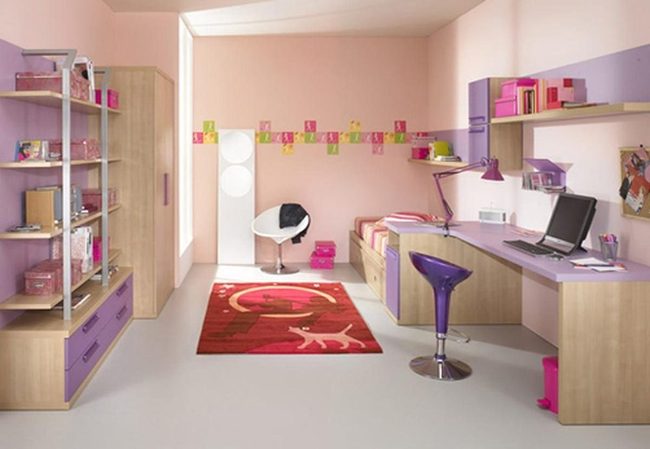 Pink Walls With Purple Pop