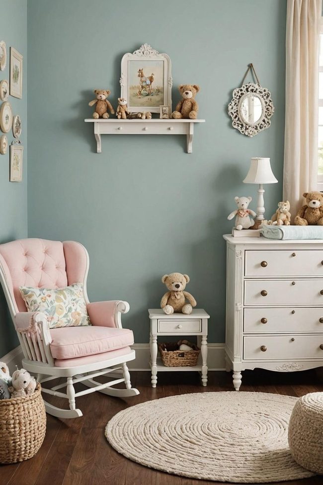 Antique Rockers and Dressers for Nursery Spaces