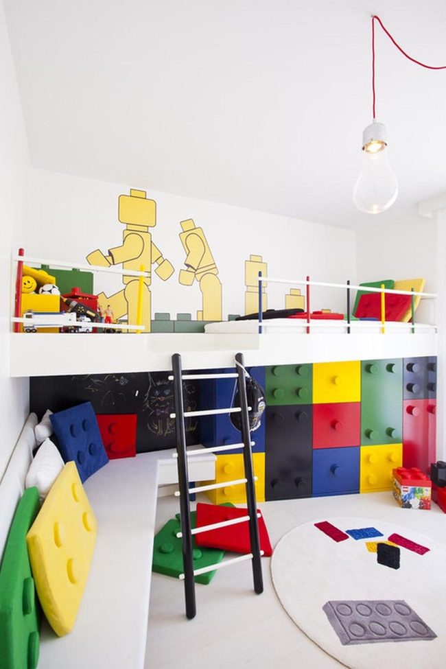 Multicolor Lego Block Pillows