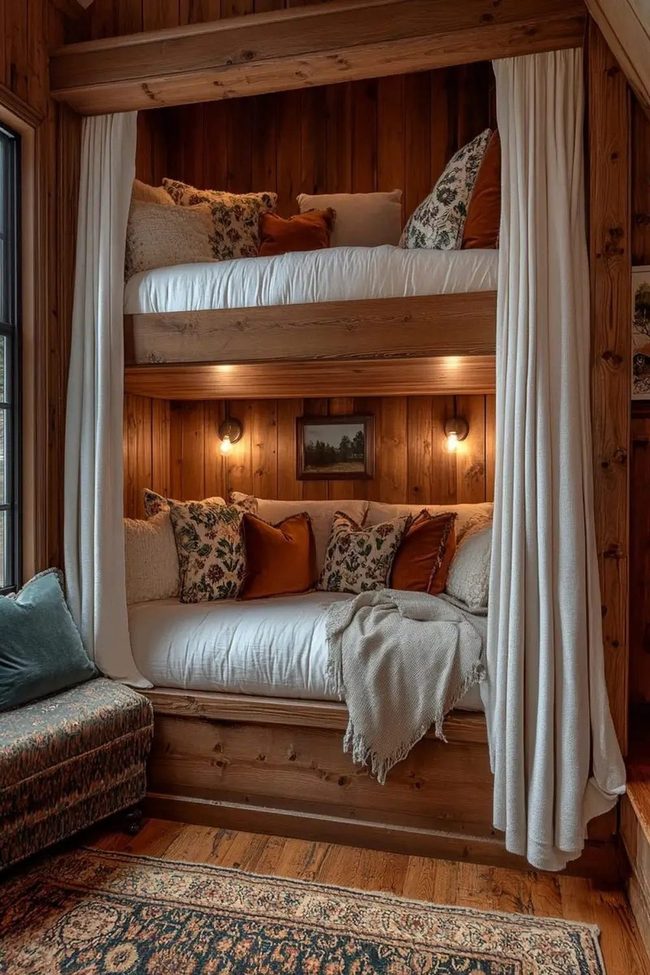 Warm Wood Bunk Hideaways