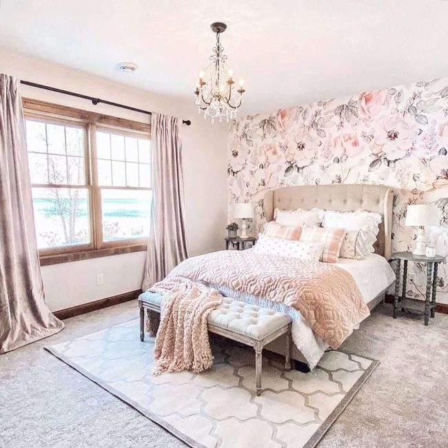 Pale Pink Hibiscus Bedroom
