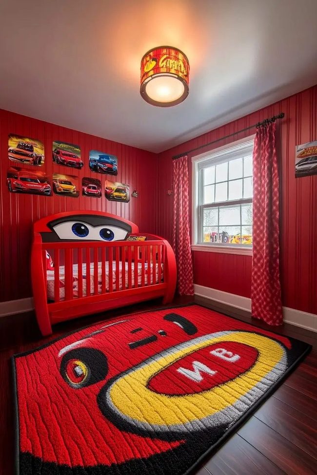 Red Race Car Bedroom