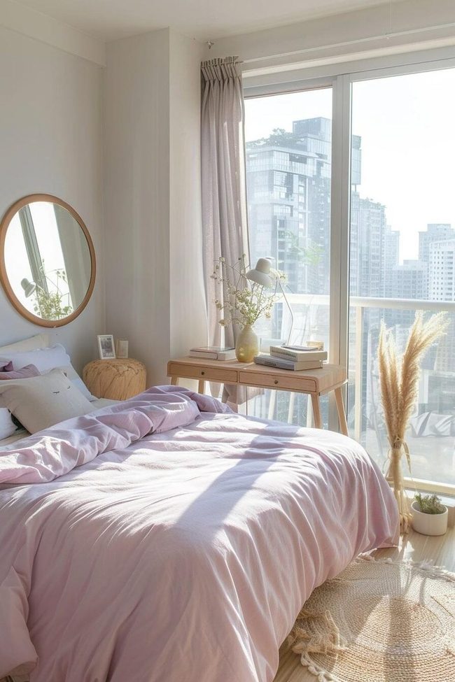Pastel Purple Sleeping Quarters Wall Transformation