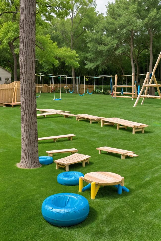 Backyard Obstacle Course Stations