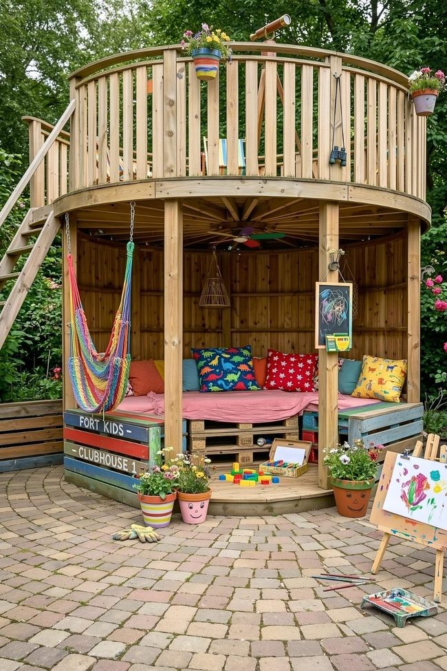 Wooden Circular Lookout Tower