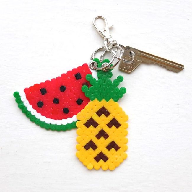 Beaded Fruit Charms With Textured Pop