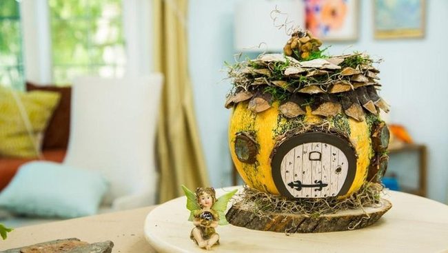 Sunlit Pumpkin House Fantasy
