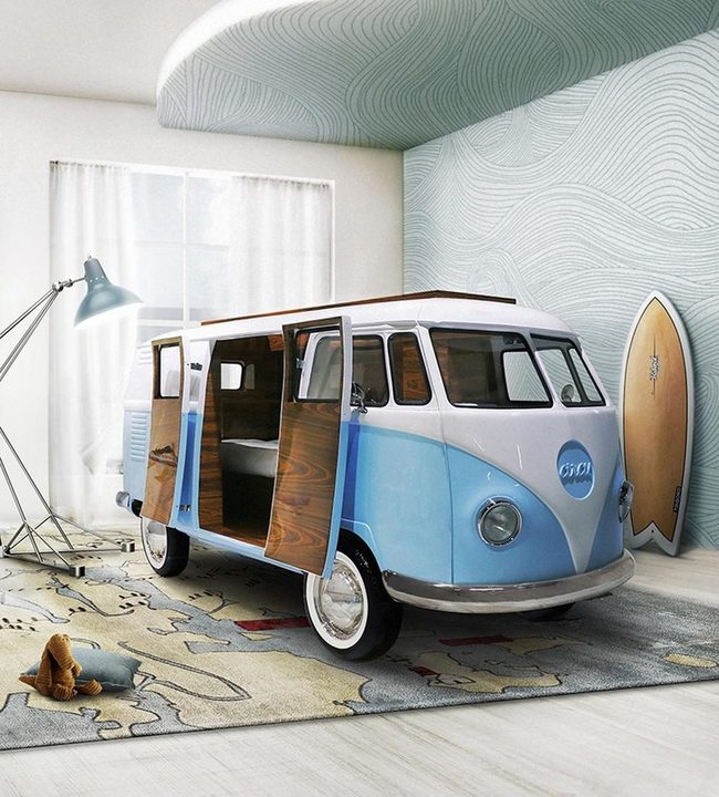 Blue Van Bed Ocean Dreams