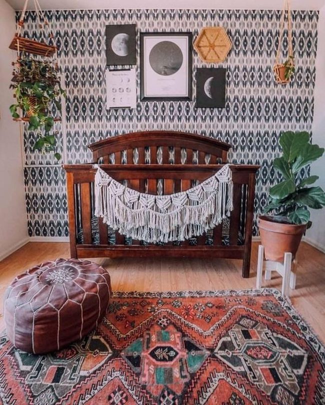 Wooden Beds With Celestial Art