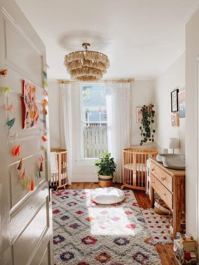Fringed Chandelier Twin Nursery