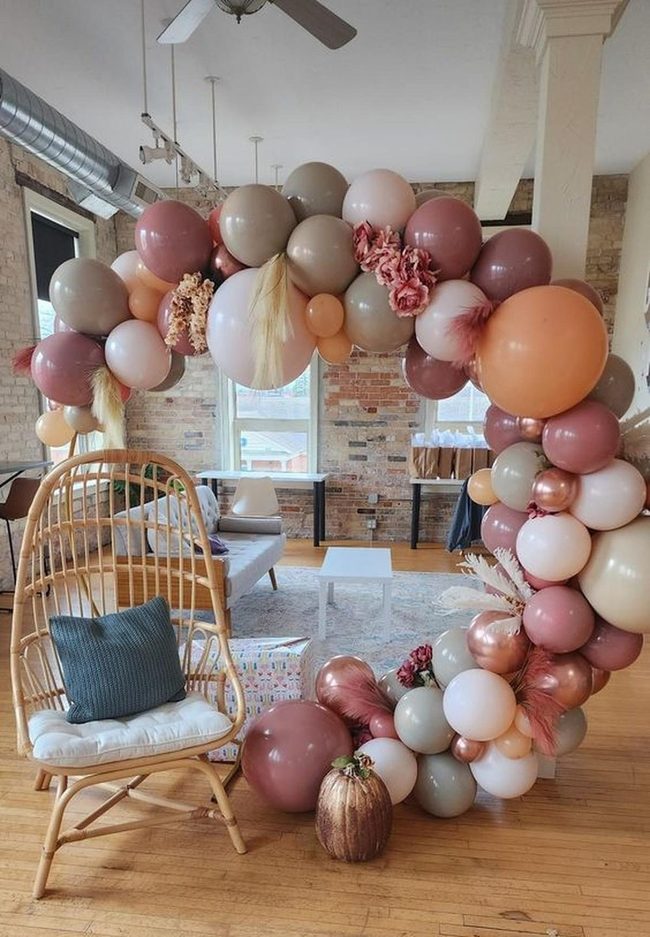 Soft Pink Balloons, Exposed Brick