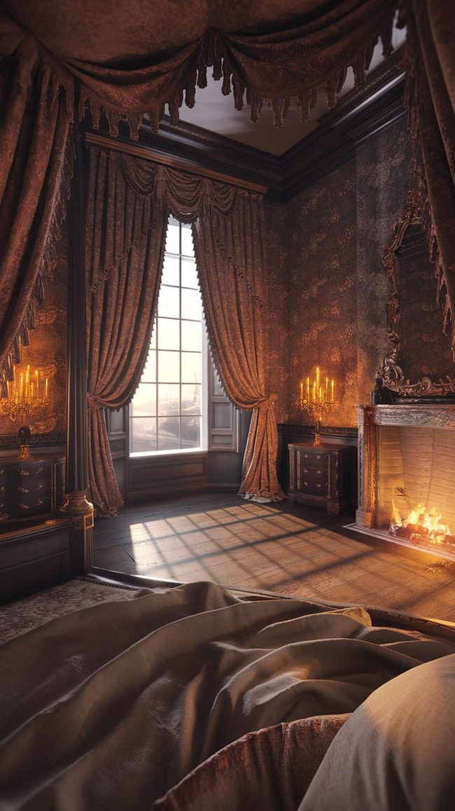 Floor-Pooling Velvet Drapes