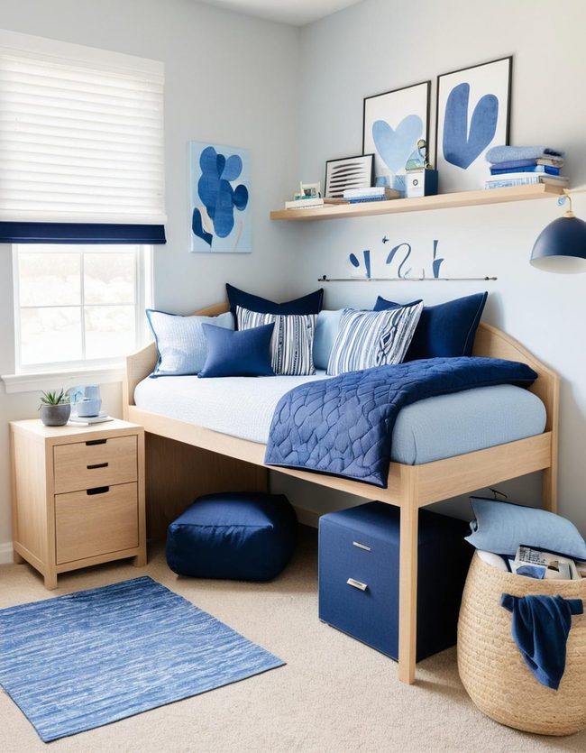 Calm Blue Study Sanctuary