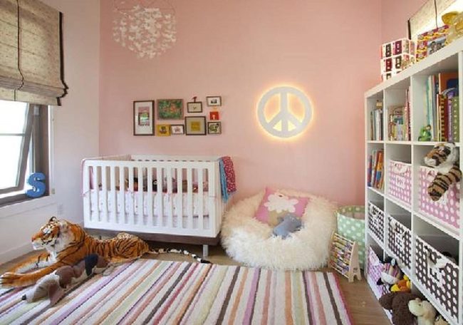 Pink Nursery With Stuffed Tiger Charm
