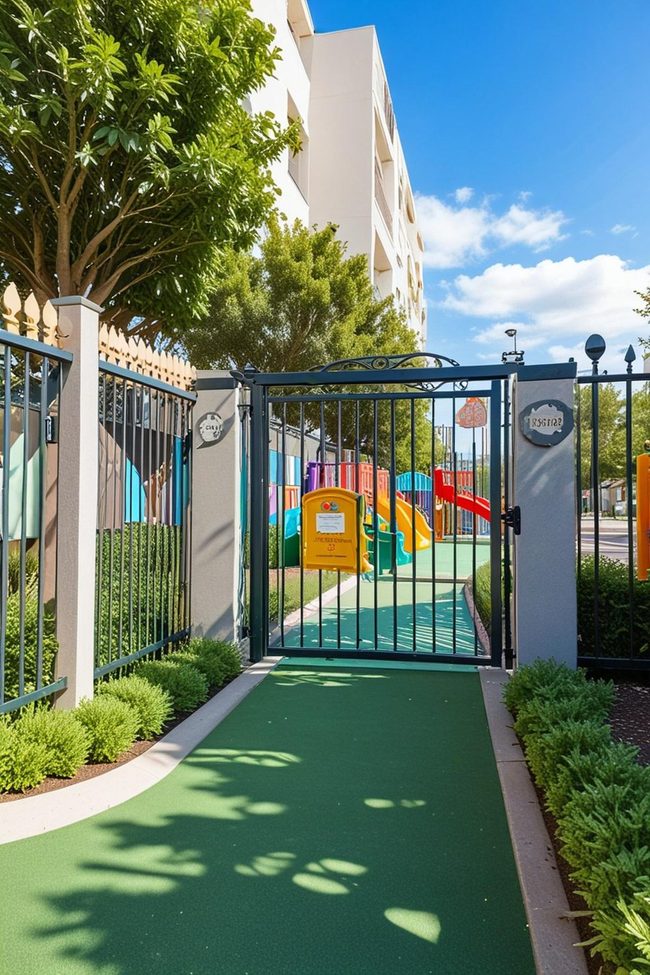 Colorful Fencing Defines Playgrounds
