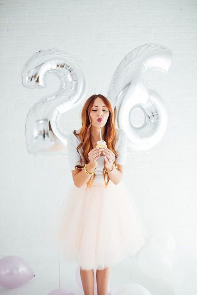Silver Balloons Pink Tulle Birthday