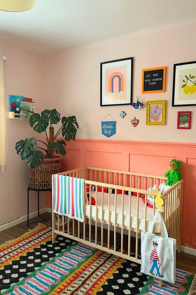 Sunshine Floral Nursery With Guest Bed