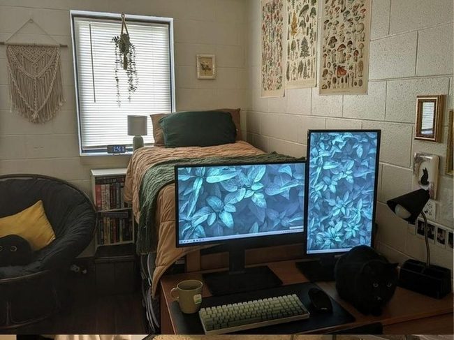 Organized Workspace With Cable Management