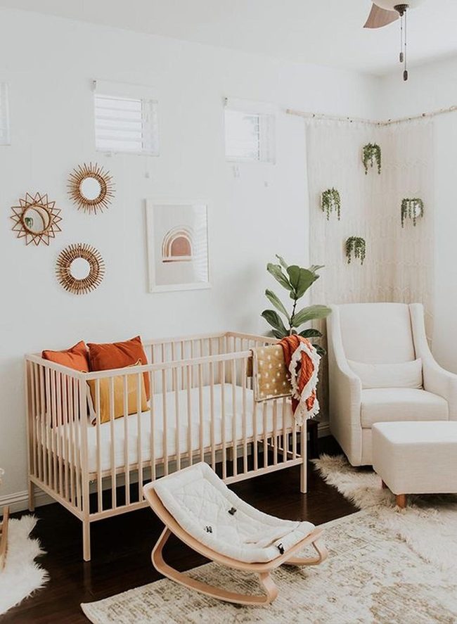 Golden Sunburst Mirrors Nursery