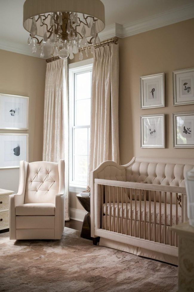 Chandelier-Lit Nursery Luxury