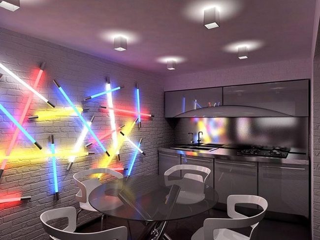 Neon Lightsabers, Modern Dining