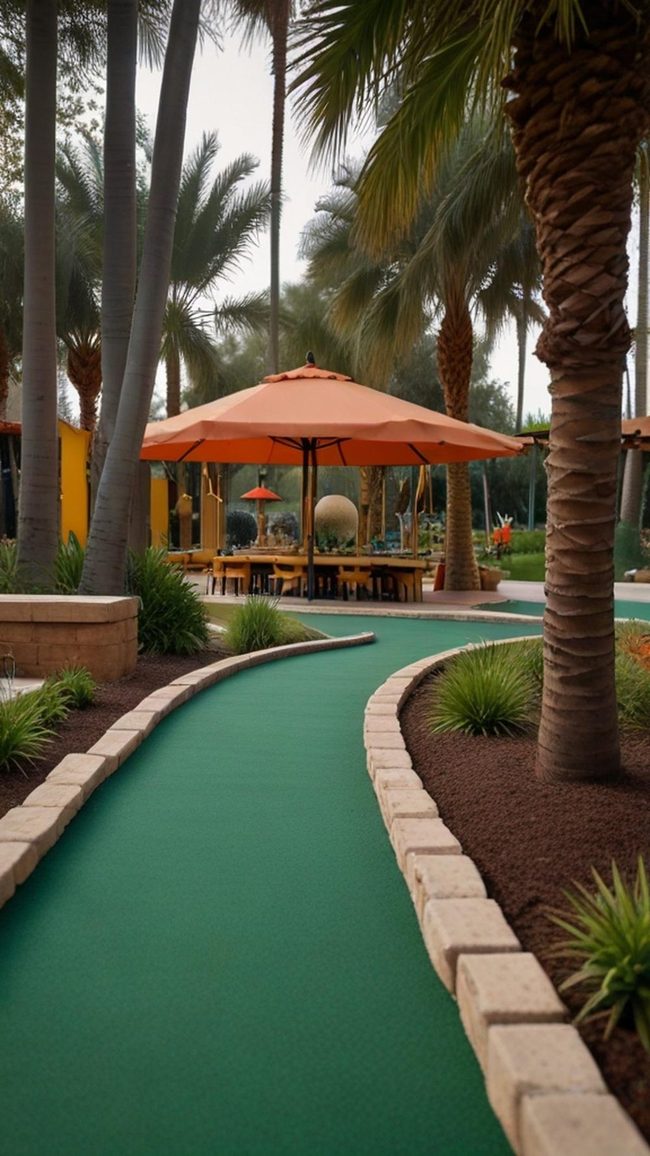 Backyard Mini Golf with Picnic Dining