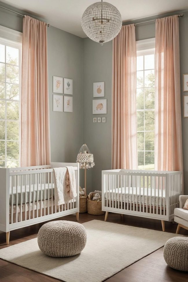 Sunlit Nursery with Soft Window Glow