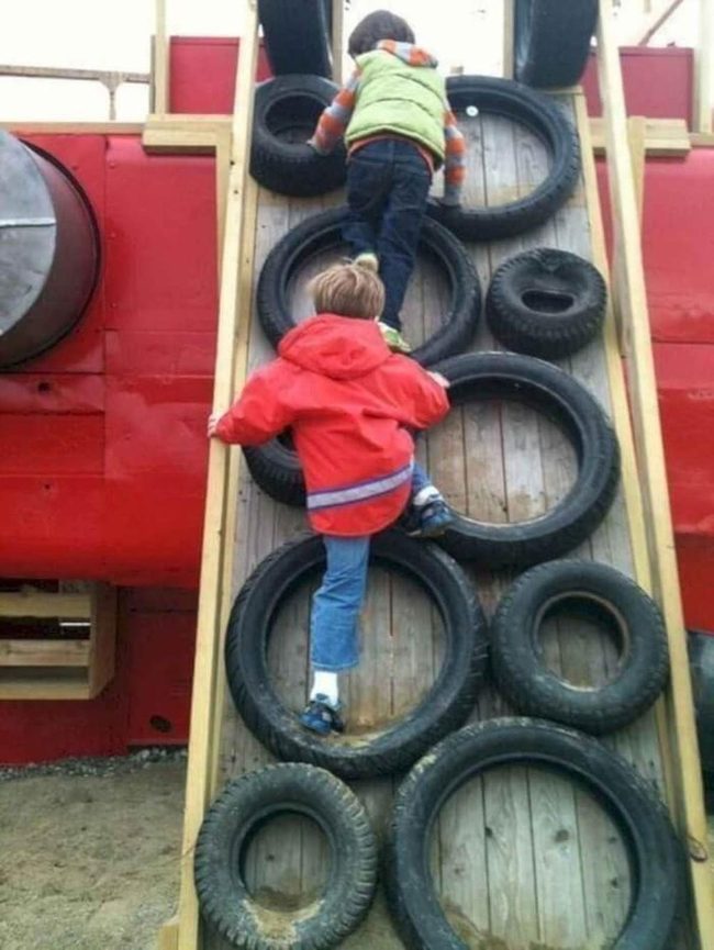 Recycled Tires, Fearless Climbers