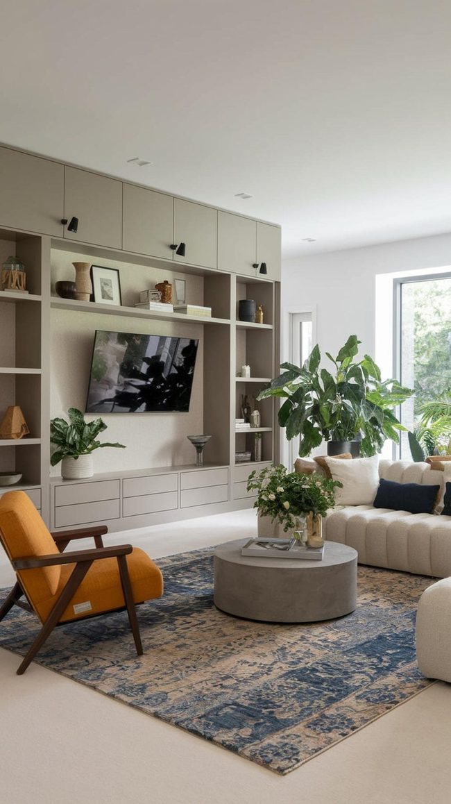 Exquisite Art Anchored Modern Family Room