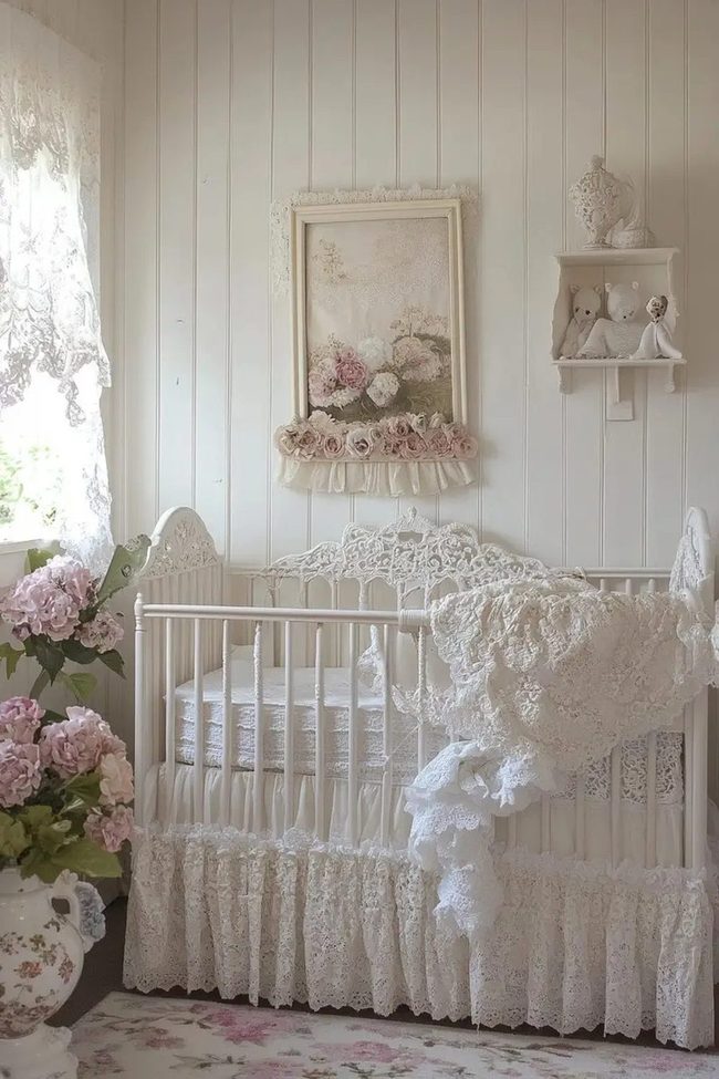 Cream Lace Vintage Nursery