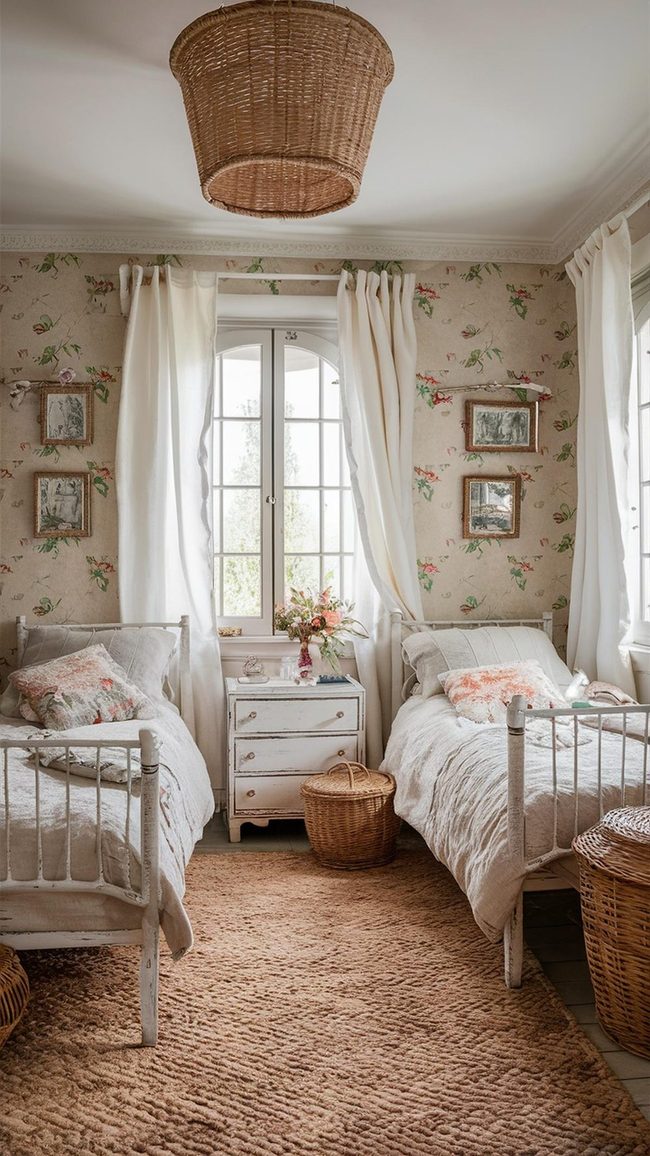 Dusty Rose Countryside Girl'S Room