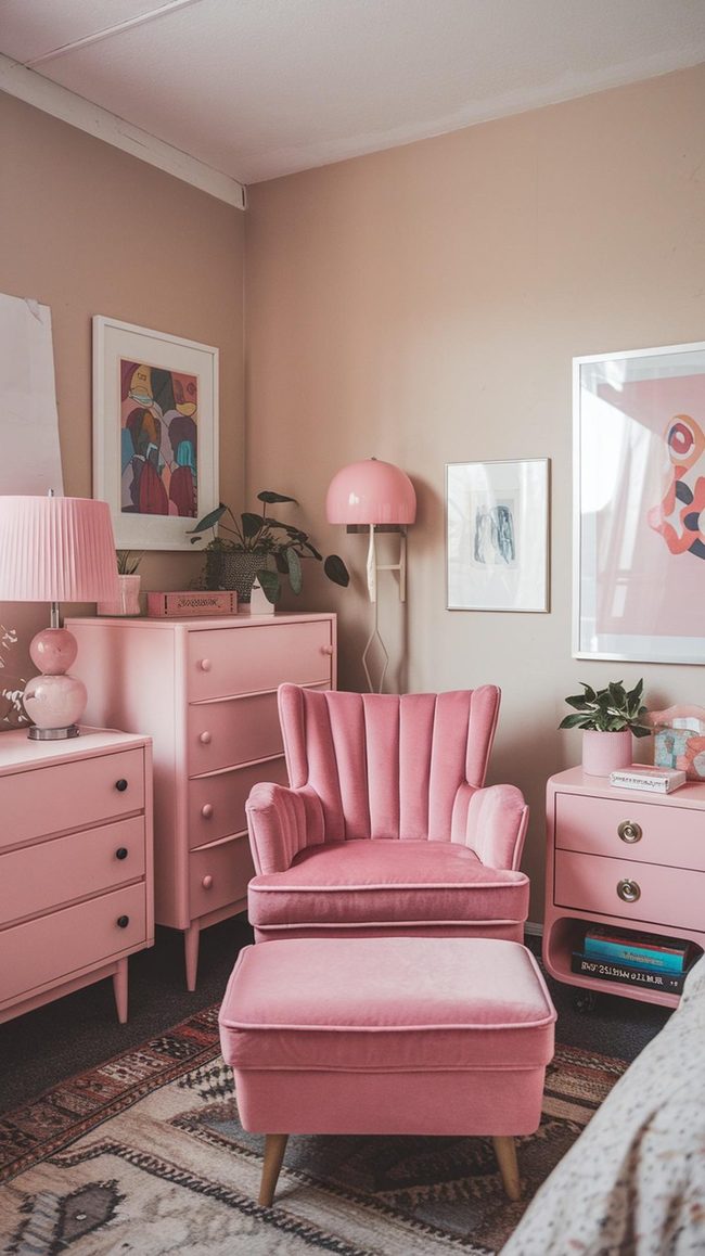 Pink Woven Space Basket
