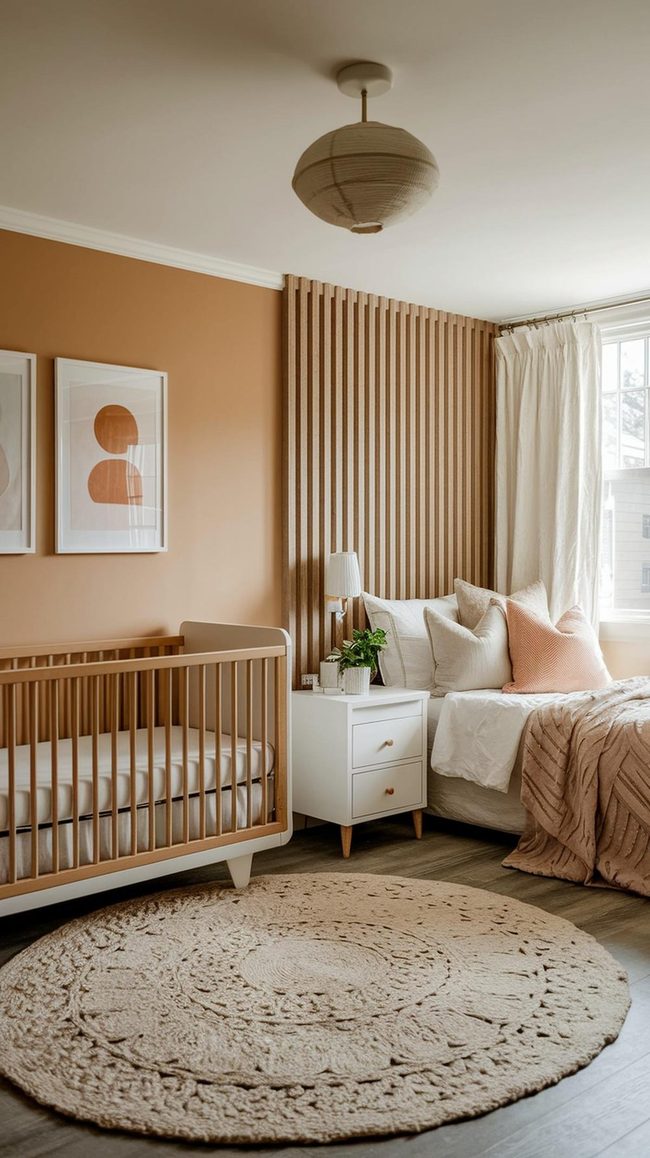 Soft Guest Nursery In One Room