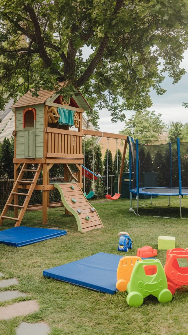 Colorful Play Equipment Garden Zone