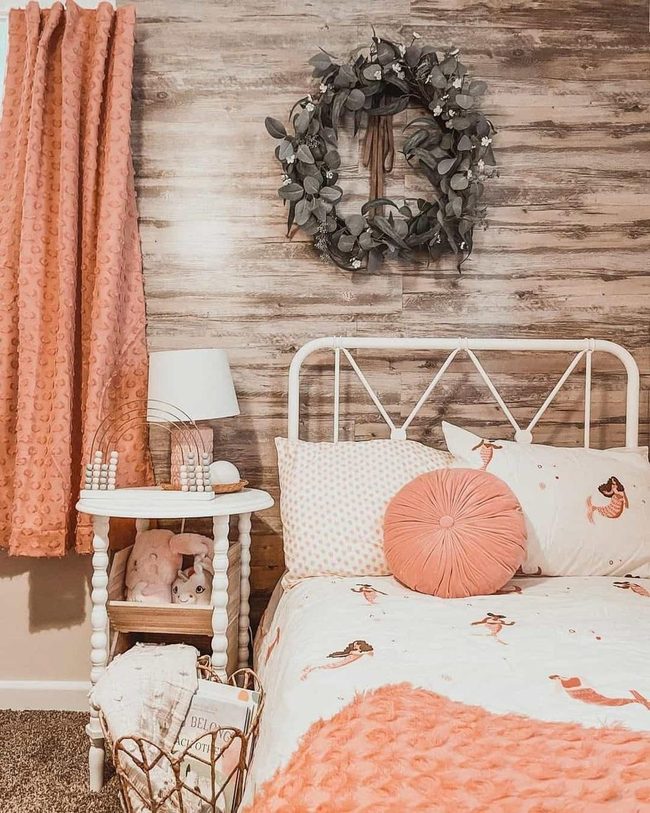 Pink Mermaid Vintage Steel Bed