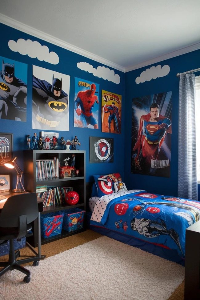 Superhero Bedding Comic Book Walls